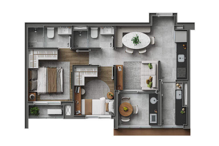 Planta 2 Dorms.